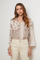 Camisa - Beige - Mujer