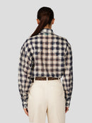 Chemise Elwood En Vichy Noir Surdimensionné