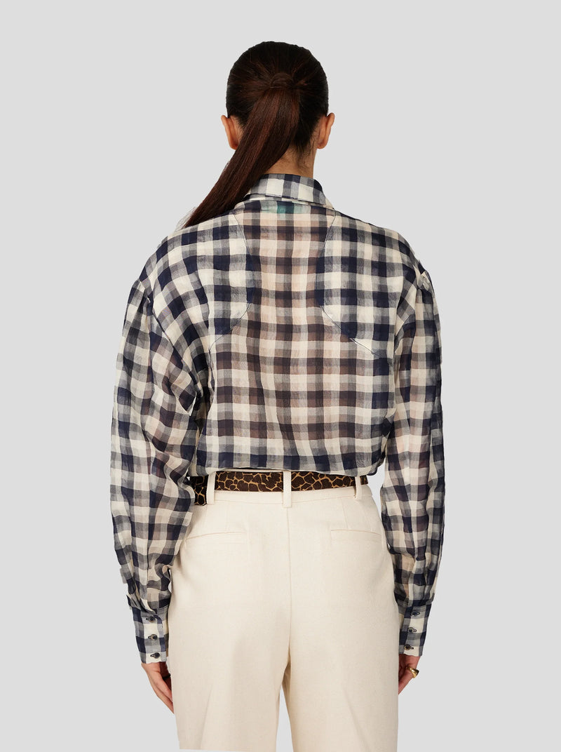 Chemise Elwood En Vichy Noir Surdimensionné