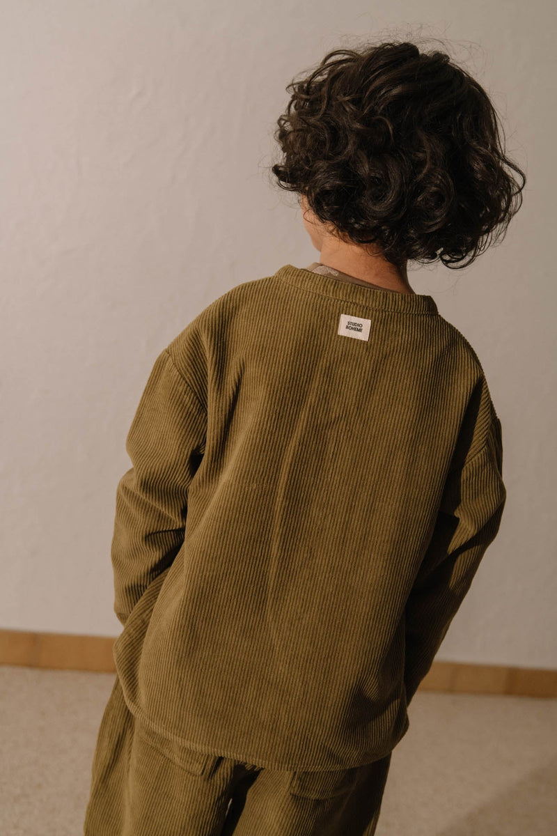 Chemise Jim Corderoy Vert Nutria