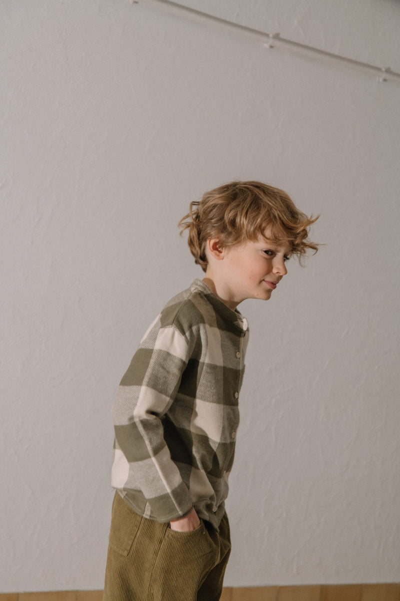 Chemise Jim Flanelle Vichy Kaki