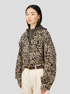 Tasman Seidenbluse mit Leopardenmuster