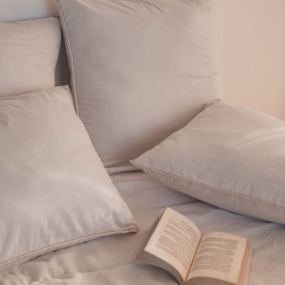 Taie D'Oreiller En Satin De Coton - Blanc