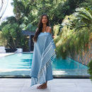 Duck Blue Chevron Fouta - 100 x 200 cm | Beach Towel