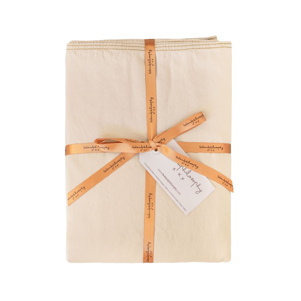 Housse De Couette En Satin De Coton - Beige