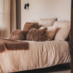 Housse De Couette En Satin De Coton - Beige