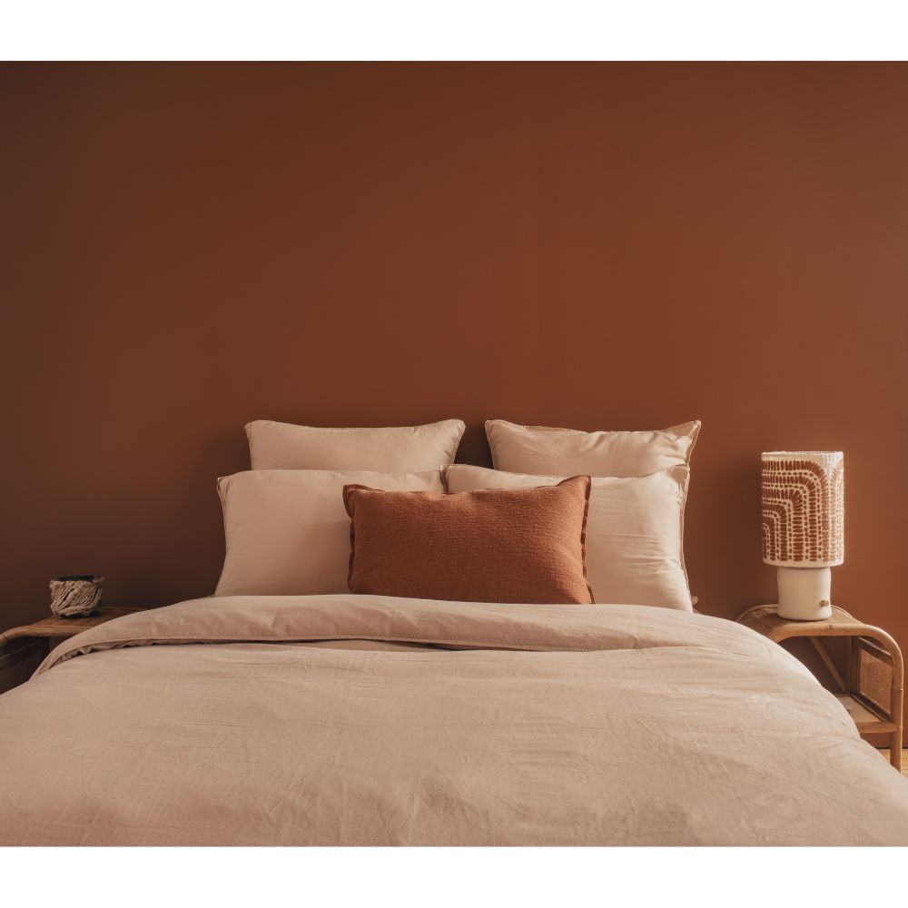 Housse De Couette En Satin De Coton - Beige