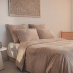 Housse De Couette En Satin De Coton - Beige