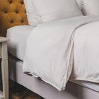 Housse De Couette En Satin De Coton - Blanc