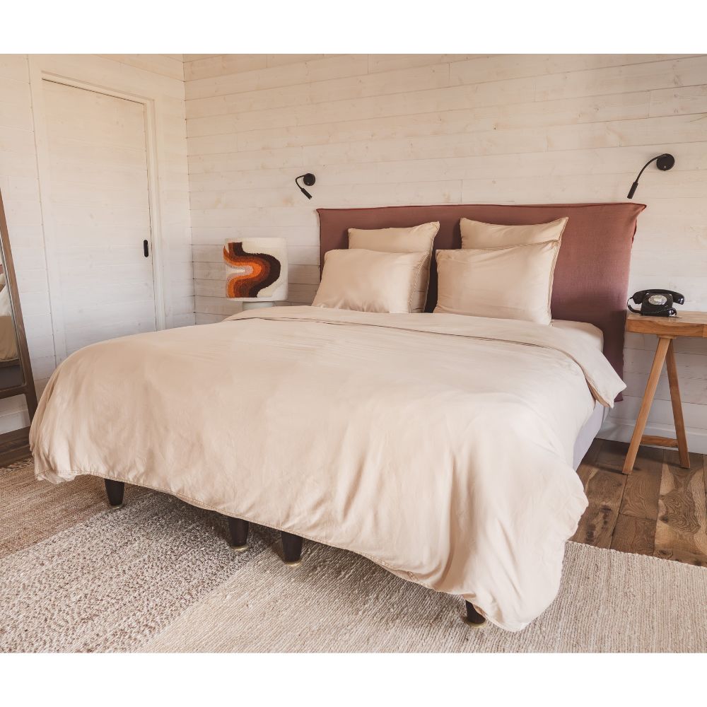 Cotton Sateen Duvet Cover - Beige