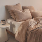 Cotton Sateen Duvet Cover - Beige