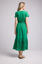 Robe Long Manches Courtes - Vert