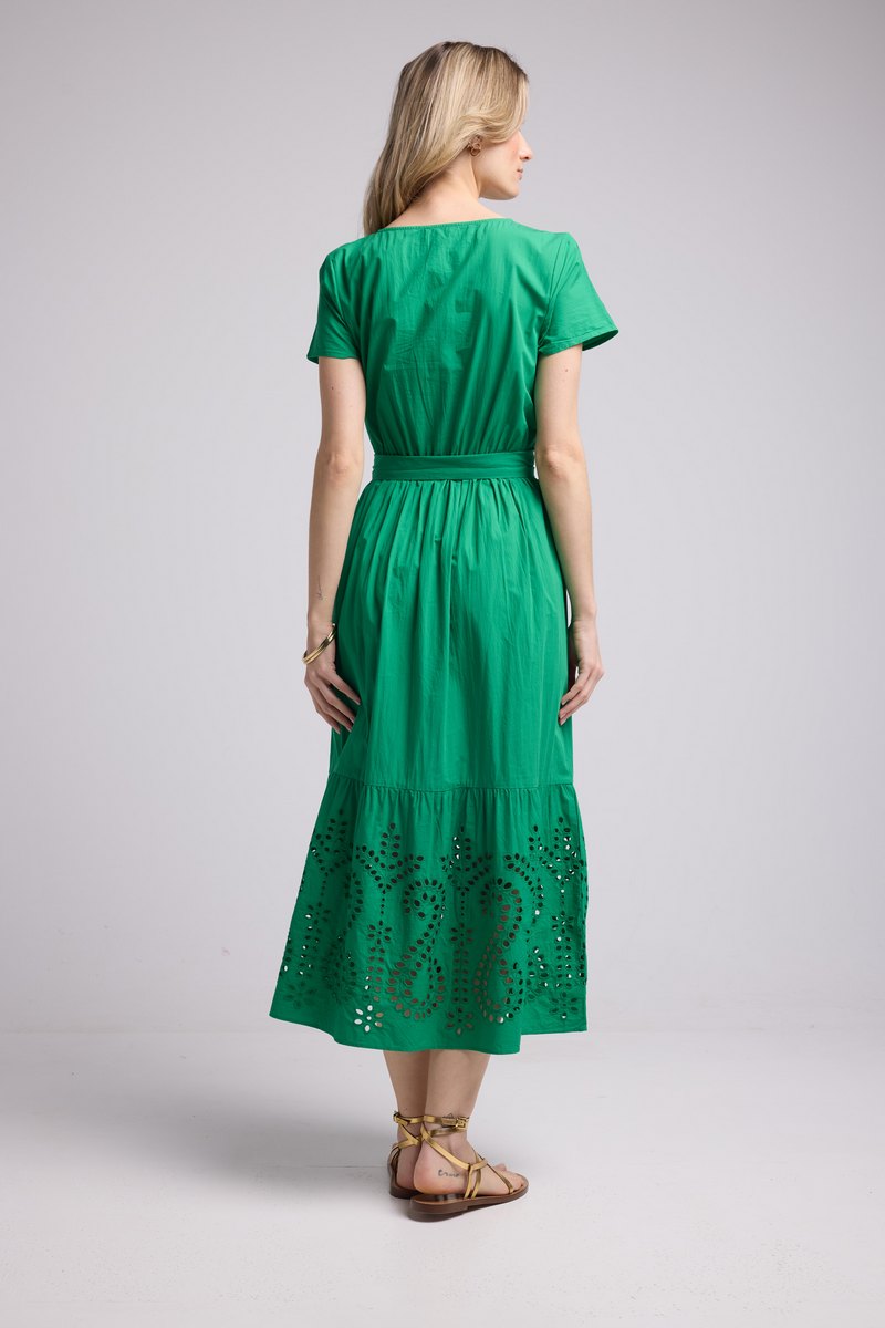 Robe Long Manches Courtes - Vert