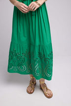 Robe Long Manches Courtes - Vert