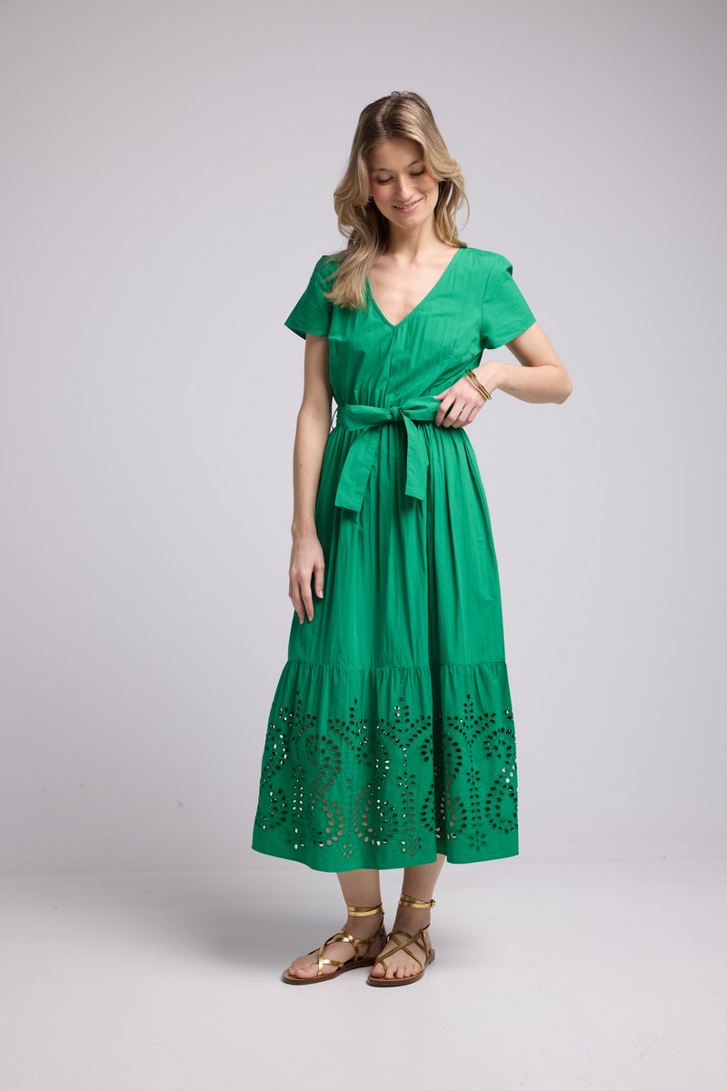 Robe Long Manches Courtes - Vert