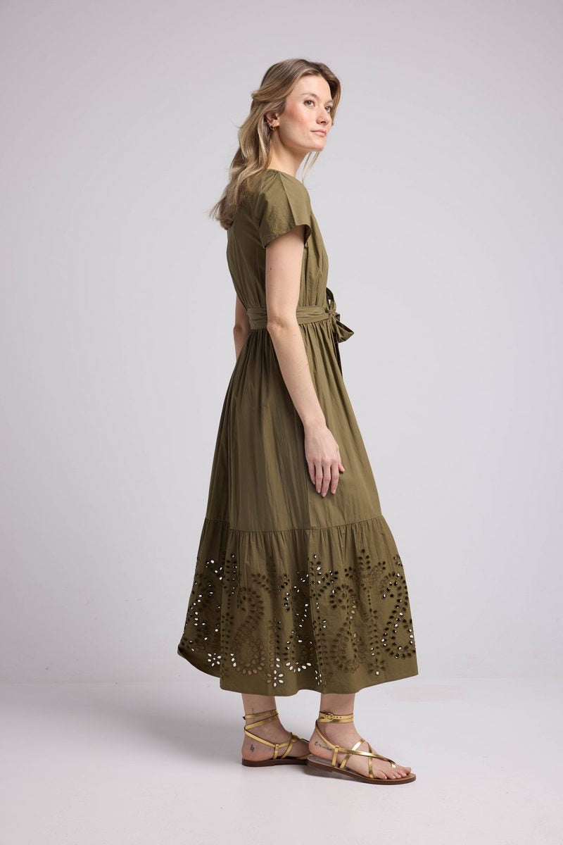 Robe Long Manches Courtes - Khaki