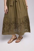 Robe Long Manches Courtes - Khaki