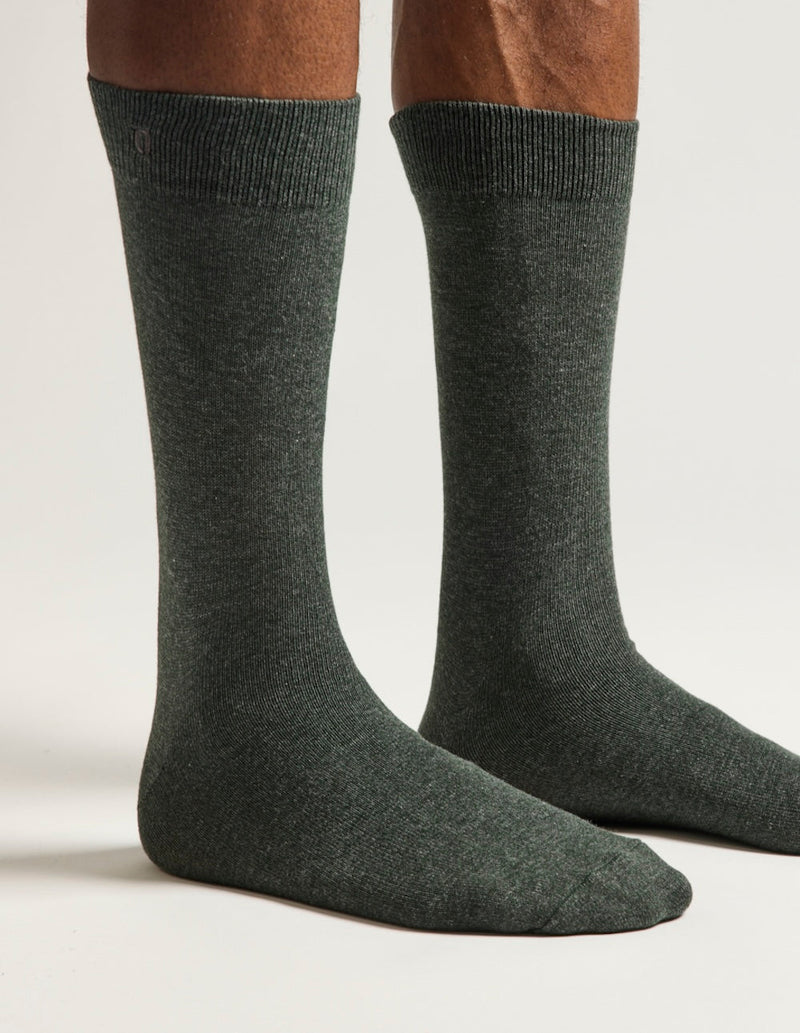 Pack De 3 Chaussettes - Chiné Gris Bleu Et Vert
