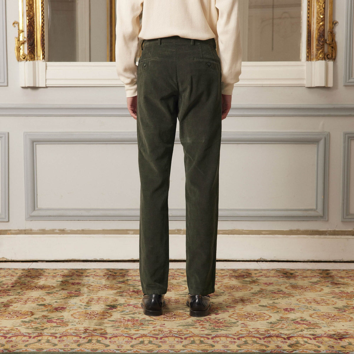 Chino En Velours Vert