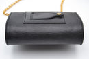 Bolso Chloé Mini De Piel Granulada Negra Con Cadena Dorada