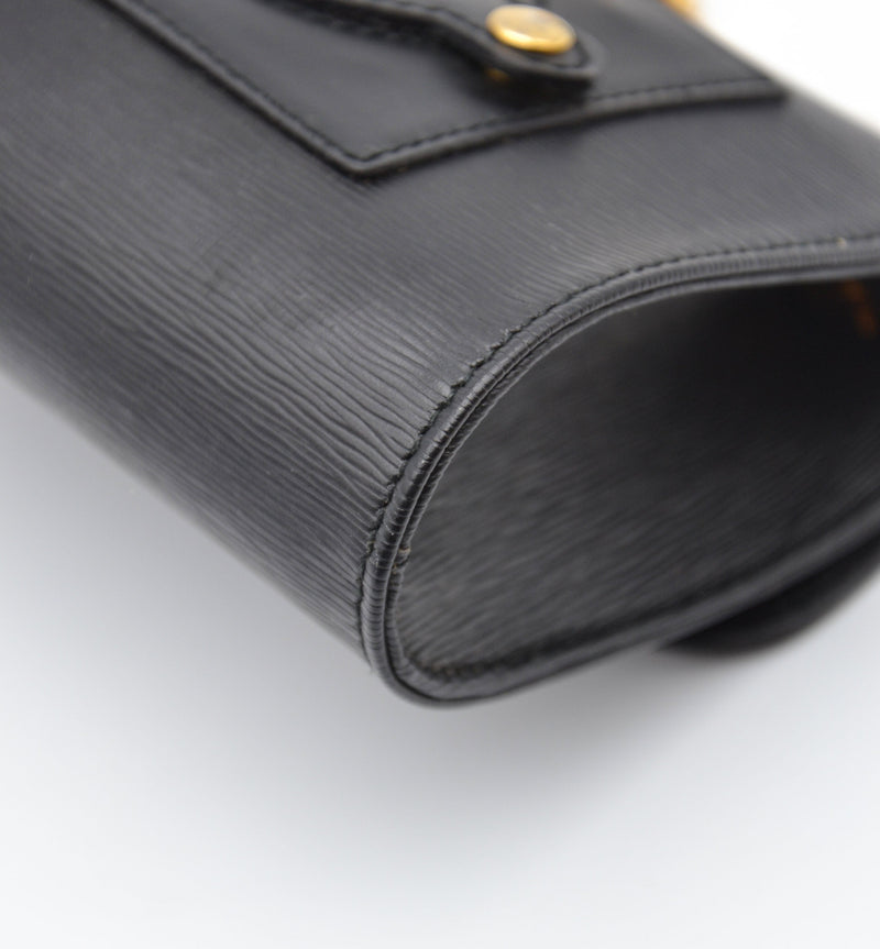 Bolso Chloé Mini De Piel Granulada Negra Con Cadena Dorada