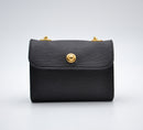 Bolso Chloé Mini De Piel Granulada Negra Con Cadena Dorada