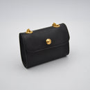 Bolso Chloé Mini De Piel Granulada Negra Con Cadena Dorada