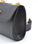 Bolso Chloé Mini De Piel Granulada Negra Con Cadena Dorada