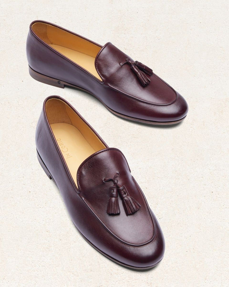 Penny Loafer Chloé - Cuir Bordeaux - Semelle Cuir - Femme