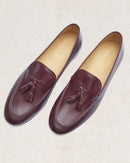 Penny Loafer Chloé - Piel burdeos - Suela de cuero - Femenino