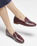 Penny Loafer Chloé - Cuir Bordeaux - Semelle Cuir - Femme