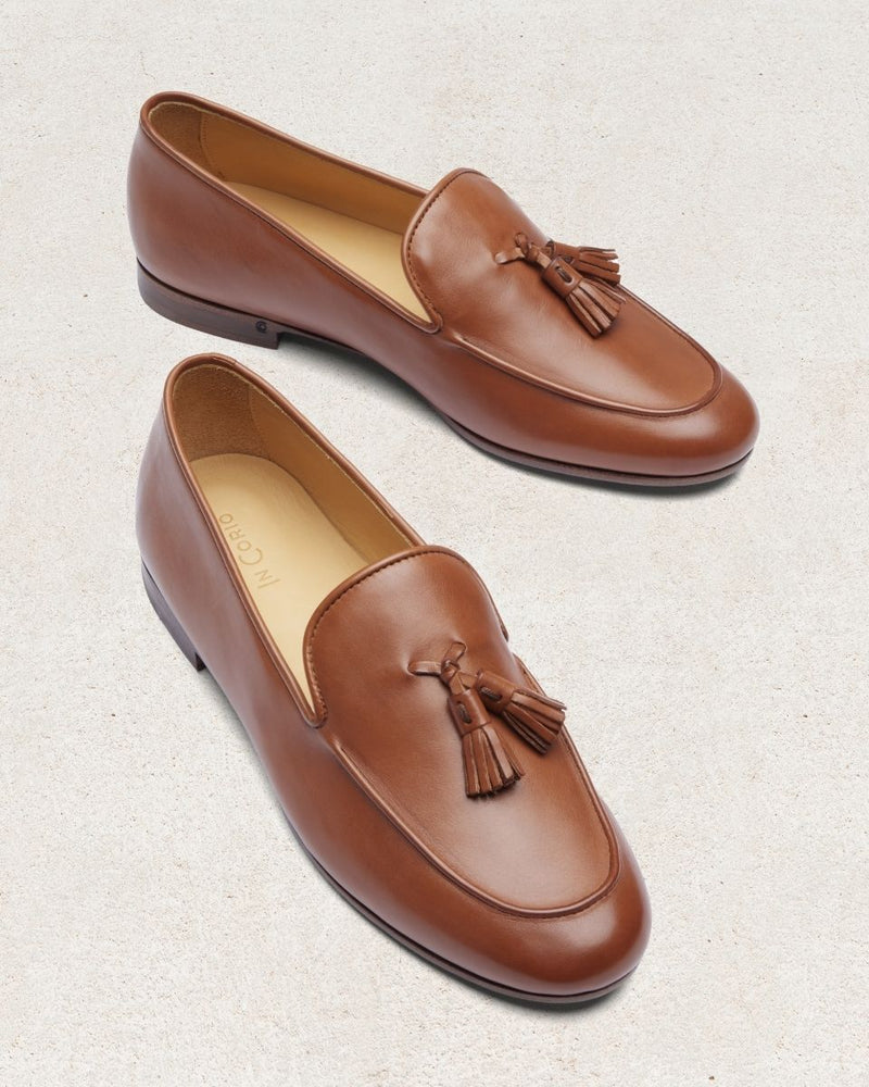 Penny Loafer Chloé - Cuir Caramel - Semelle Cuir - Femme