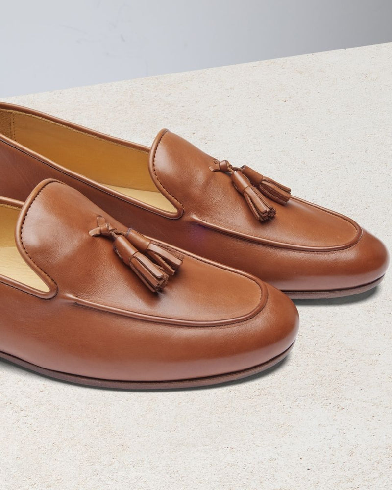 Penny Loafer Chloé - Cuir Caramel - Semelle Cuir - Femme