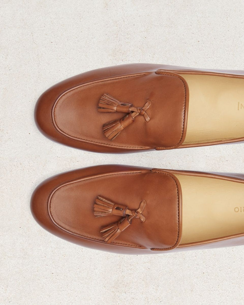 Penny Loafer Chloé - Piel caramelo - Suela de cuero - Femenino