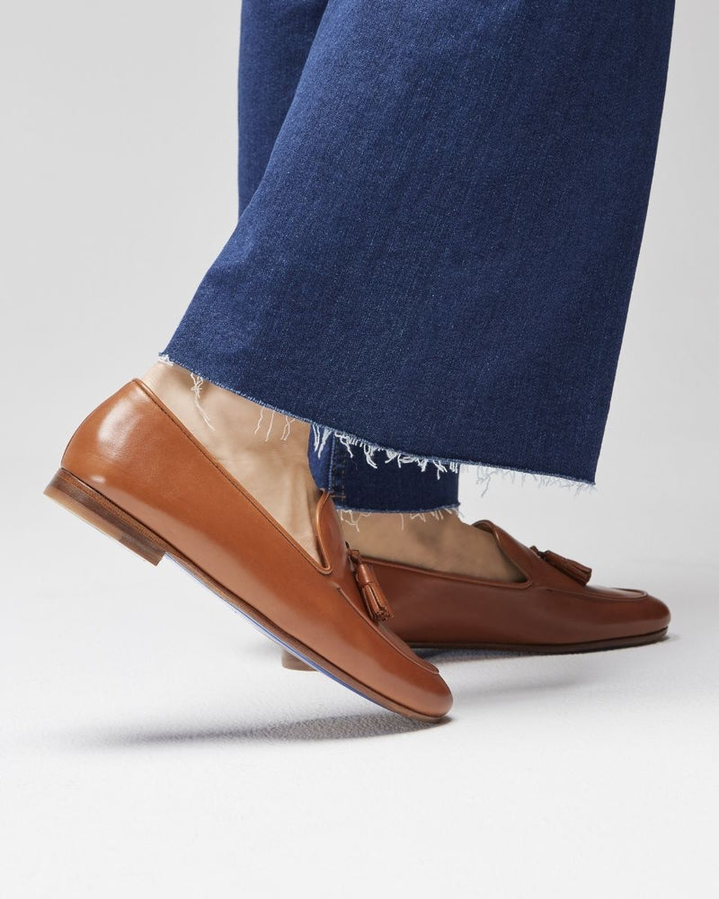 Penny Loafer Chloé - Cuir Caramel - Semelle Cuir - Femme