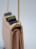 Bolso See By Chloé Wallet On Chain De Piel Granulada Rosa Pastel