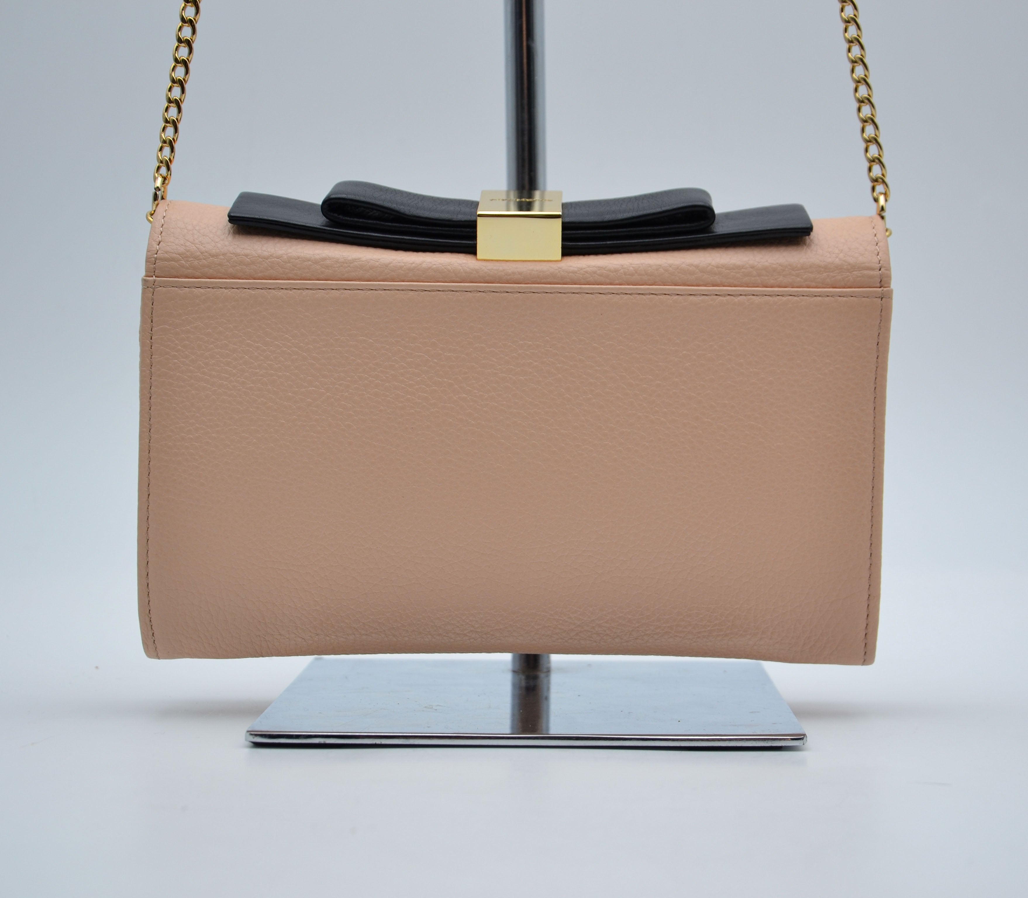 Bolso See By Chloé Wallet On Chain De Piel Granulada Rosa Pastel