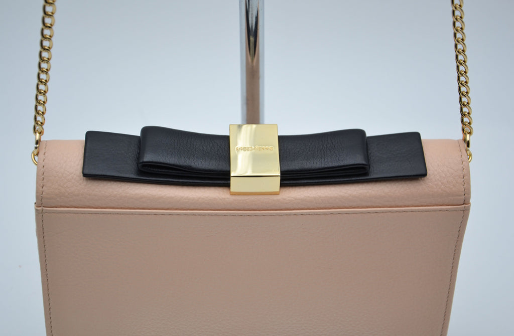 Bolso See By Chloé Wallet On Chain De Piel Granulada Rosa Pastel