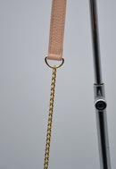 Sac See By Chloé Wallet On Chain Cuir Grainé Rose Pastel
