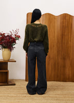 Pull Pivoine - Kaki