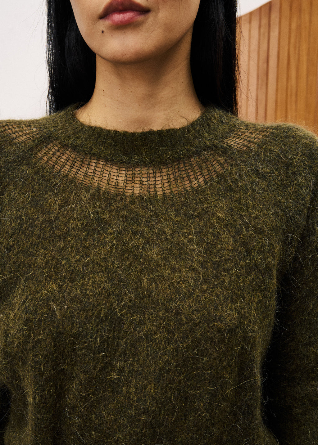 Pull Pivoine - Kaki