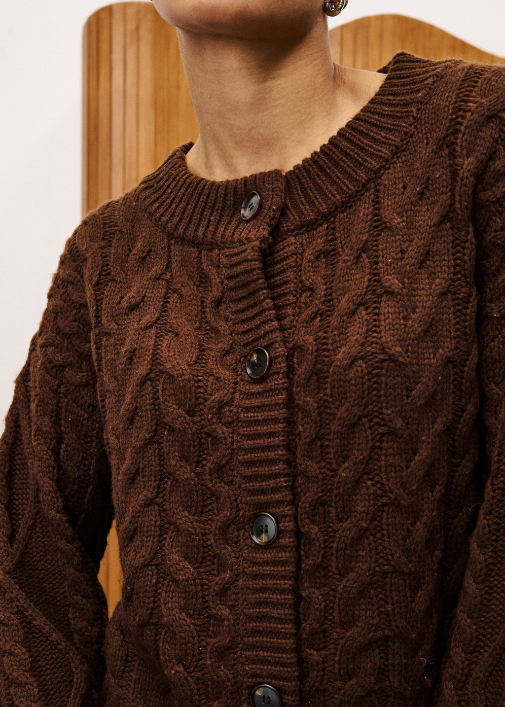 Cardigan Guimauve - Chocolat