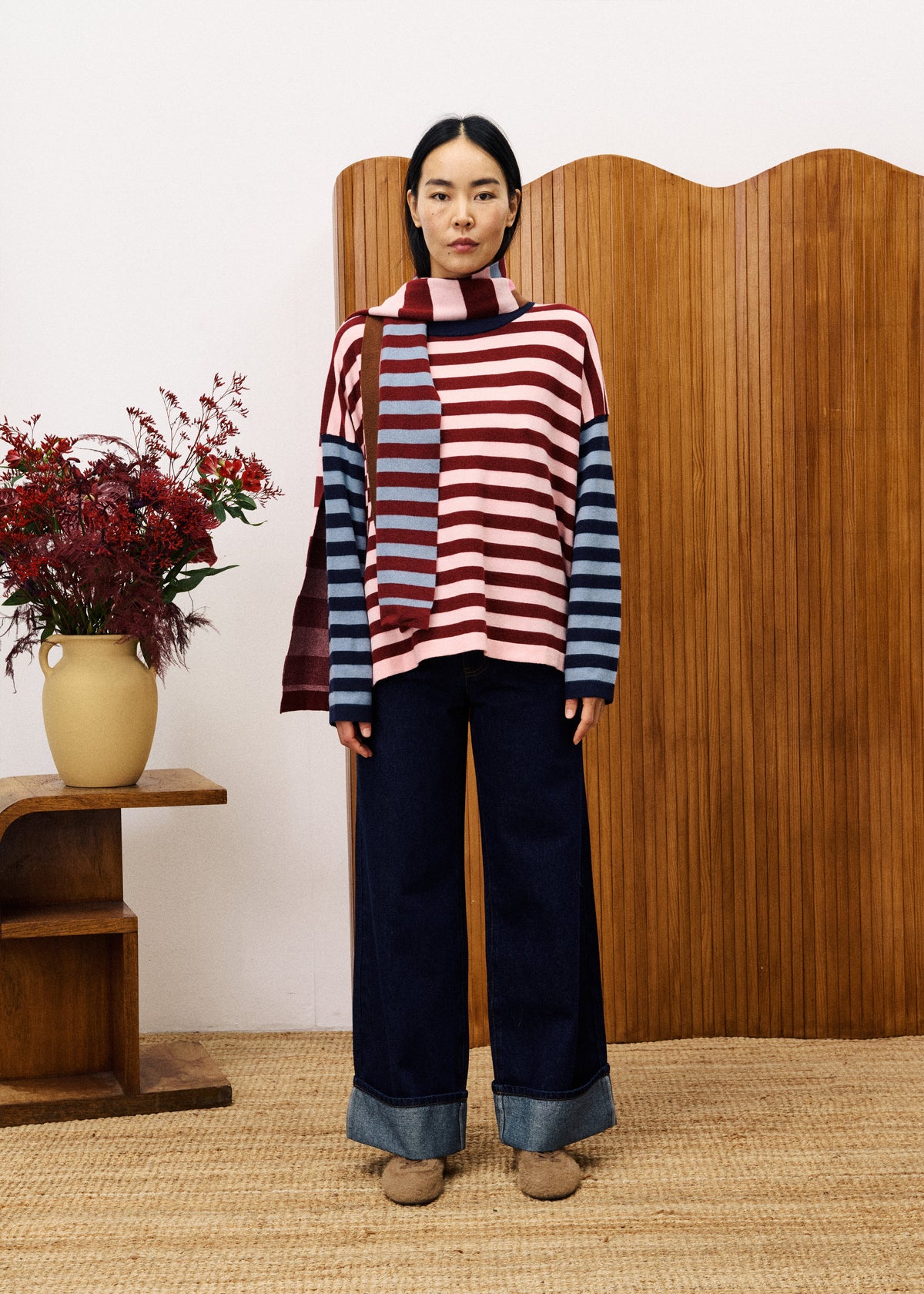 Set De Pull-Echarpe Persan - Rose