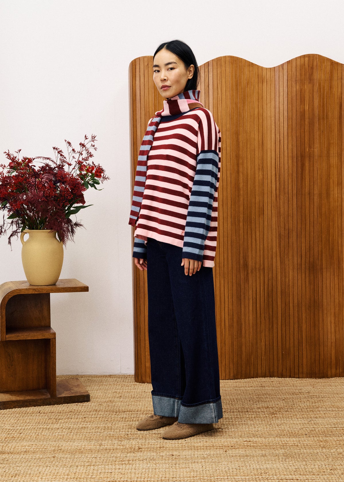 Set De Pull-Echarpe Persan - Rose