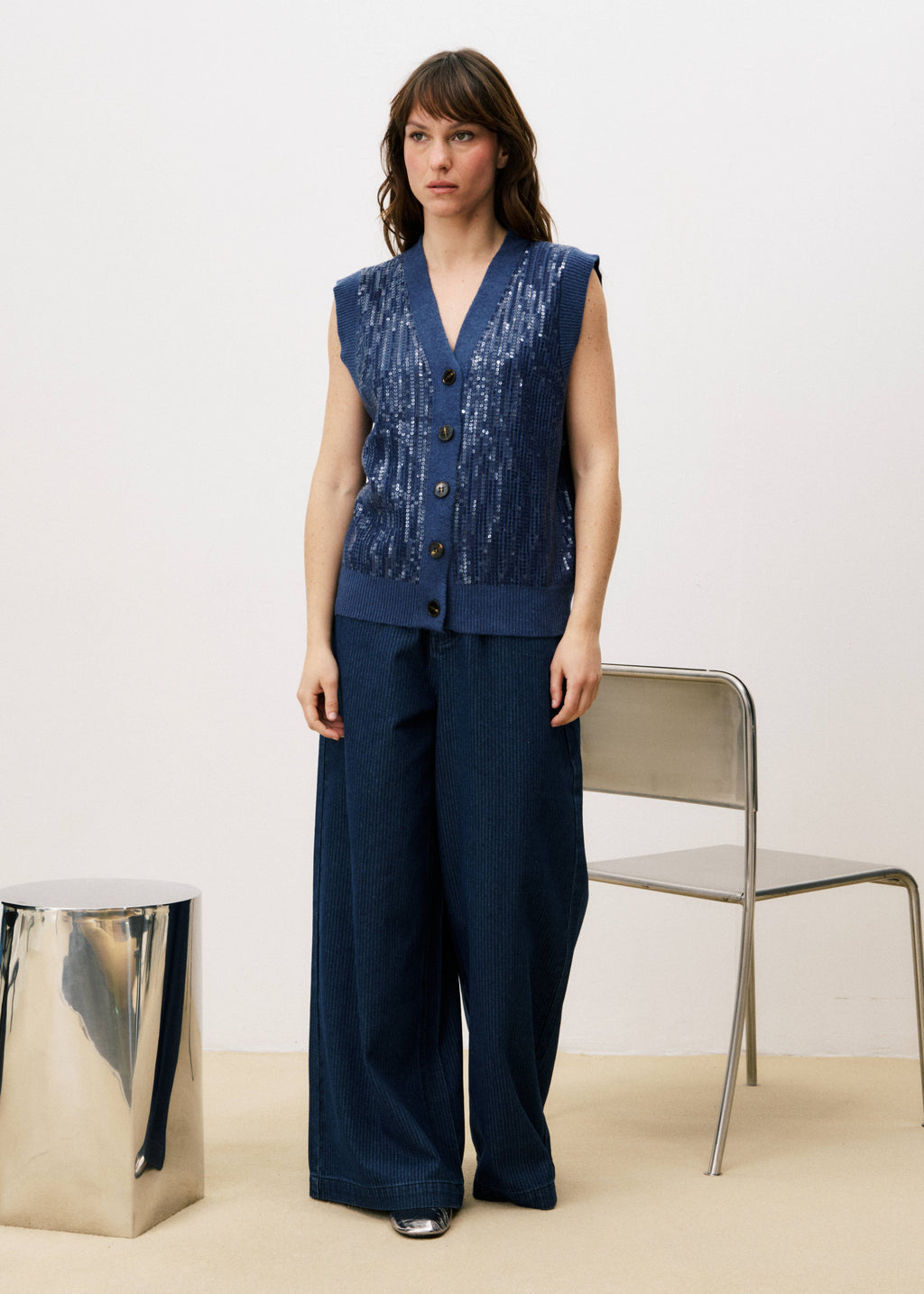 Cardigan Holloway - Bleu Jean