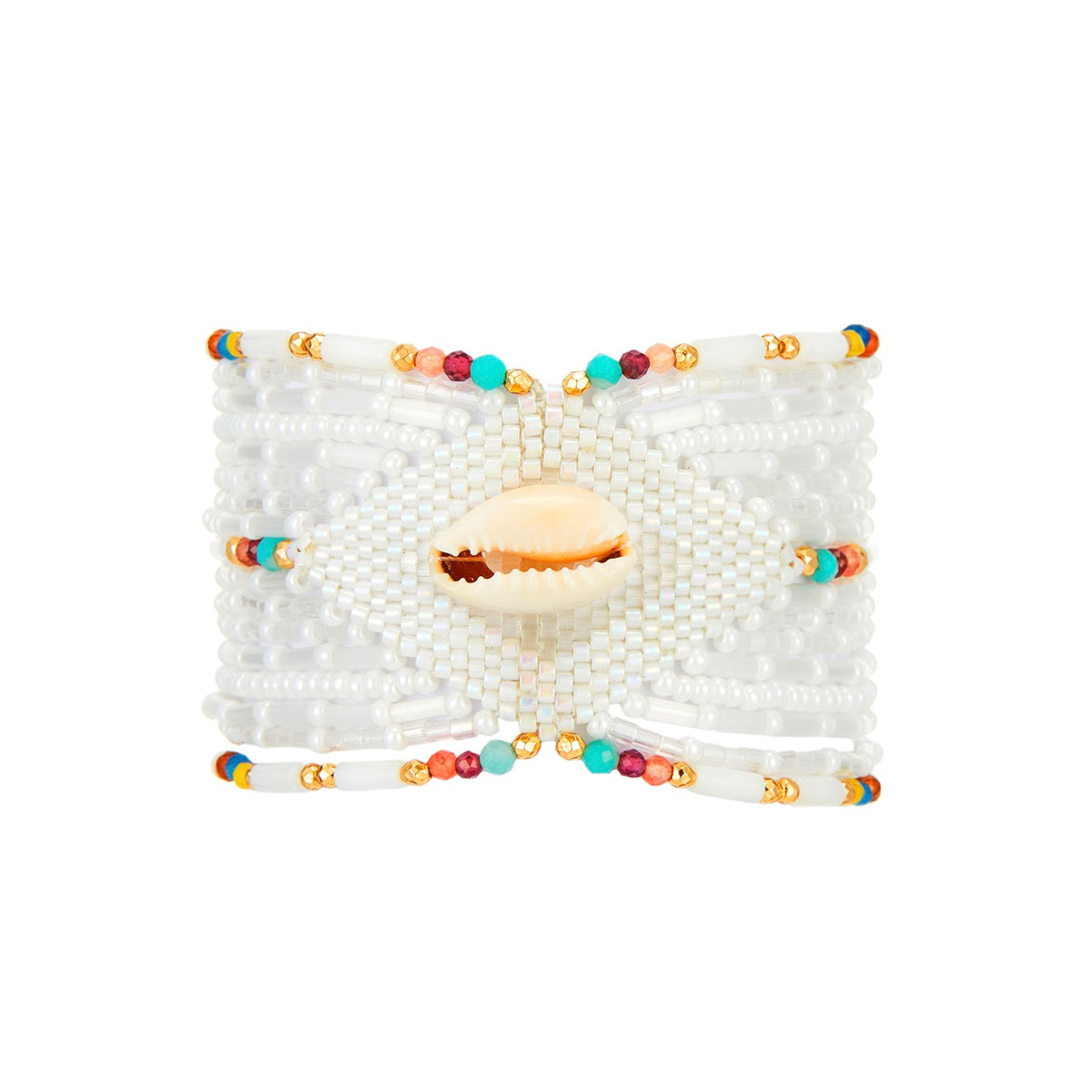 Manschettenarmband Chokohona Weiß