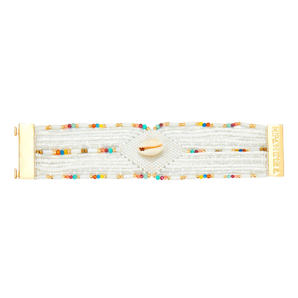 Manschettenarmband Chokohona Weiß