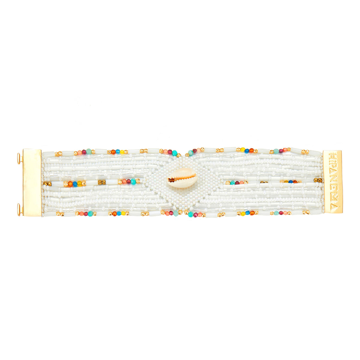Manschettenarmband Chokohona Weiß