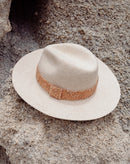 Chapeau Victor - Blanc Chine Perles Cuivrees