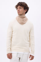 Small Chris Triangular Bandana – Brushed Cashmere - Cream Beige - Men